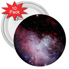 Eagle Nebula Wine Pink And Purple Pastel Stars Astronomy 3  Buttons (10 Pack)  by genx