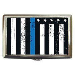 I Back The Blue The Thin Blue Line With Grunge Us Flag Cigarette Money Case by snek