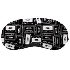 Tape Cassette 80s Retro Genx Pattern Black And White Sleeping Masks by genx