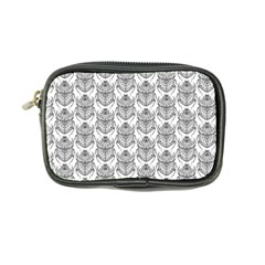 Scarab Pattern Egyptian Mythology Black And White Coin Purse by genx