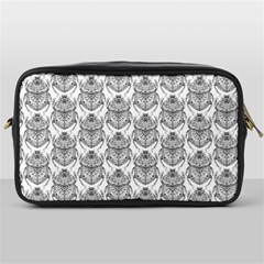 Scarab Pattern Egyptian Mythology Black And White Toiletries Bag (one Side) by genx