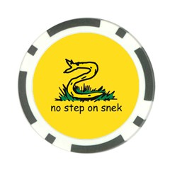 No Step On Snek Gadsden Flag Meme Parody Poker Chip Card Guard by snek