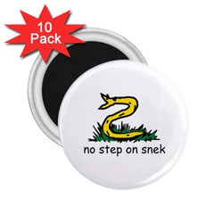 No Step On Snek Gadsden Flag Meme Parody On White Background 2 25  Magnets (10 Pack)  by snek