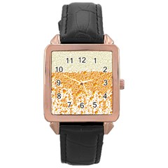 Beer Head Foam Cool Rose Gold Leather Watch  by Wegoenart