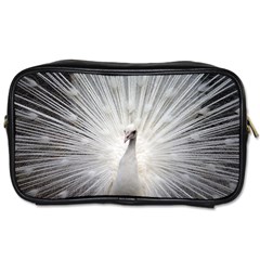 Peacock White Bird Nature Toiletries Bag (two Sides) by Wegoenart