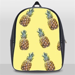 Pineapples Fruit Pattern Texture School Bag (xl) by Simbadda