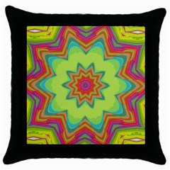 Abstract Art Abstract Background Green Throw Pillow Case (black) by Wegoenart