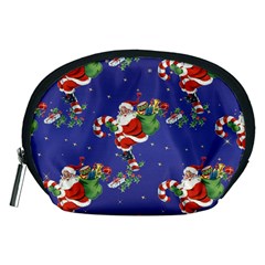 Christmas Vintage Santa Background Accessory Pouch (medium) by Wegoenart