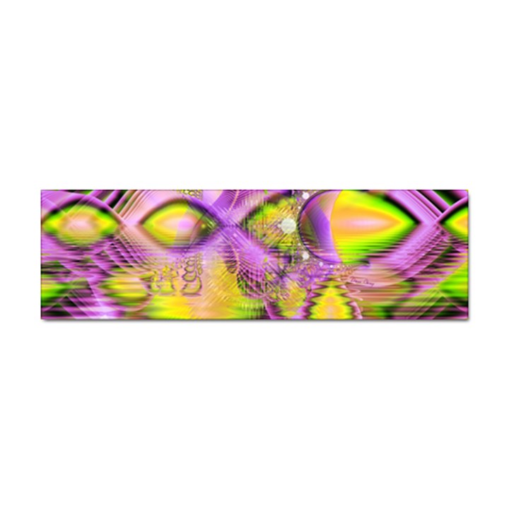 Golden Violet Crystal Heart Of Fire, Abstract Sticker (Bumper)