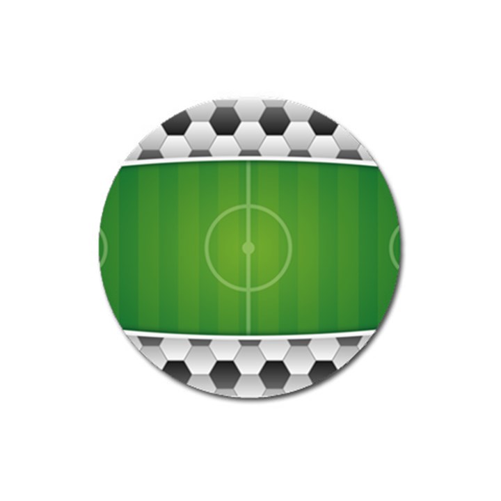 Background Sports Soccer Football Magnet 3  (Round)