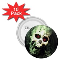 Screaming Skull Human Halloween 1 75  Buttons (10 Pack) by Wegoenart