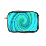 Groovy Cool Abstract Aqua Liquid Art Swirl Painting Coin Purse Front