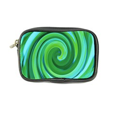 Groovy Abstract Turquoise Liquid Swirl Painting Coin Purse by myrubiogarden