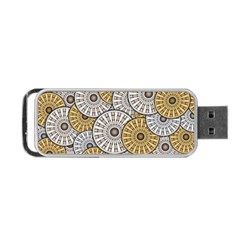 Gears Round Header Banner Cog Portable Usb Flash (two Sides) by Pakrebo