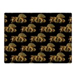 Dragon Motif Print Pattern Double Sided Flano Blanket (Mini)  35 x27  Blanket Back