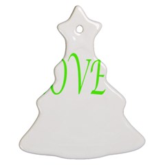 I Lovetennis Christmas Tree Ornament (two Sides) by Greencreations