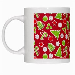 Christmas Paper Scrapbooking Pattern White Mugs by Pakrebo