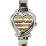 Christmas Ribbons Christmas Gold Heart Italian Charm Watch Front