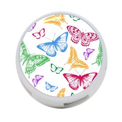 Butterfly Butterflies Vintage 4-port Usb Hub (one Side) by Pakrebo