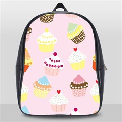 Cupcakes Wallpaper Paper Background School Bag (large) by Pakrebo