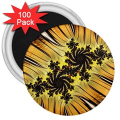 Fractal Art Colorful Pattern 3  Magnets (100 Pack) by Pakrebo