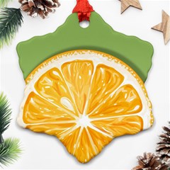 Pop Art Orange  Snowflake Ornament (two Sides) by Valentinaart