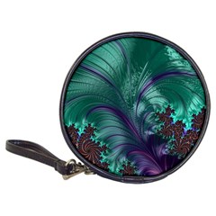 Fractal Turquoise Feather Swirl Classic 20-cd Wallets by Pakrebo