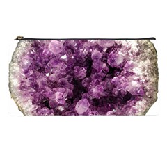 Amethyst Purple Violet Geode Slice Pencil Cases by genx