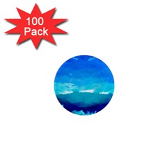 Blue Sky Artwork Drawing Painting 1  Mini Magnets (100 Pack)  by Pakrebo