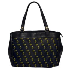 No Step On Snek Pattern Charcoal Dark Gray Background Meme Oversize Office Handbag by snek