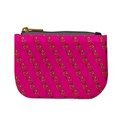 No Step On Snek Pattern Pink Background Meme Mini Coin Purse by snek