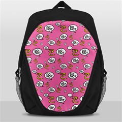 No Step On Snek Do Not Bubble Speech Pattern Pink Background Meme Backpack Bag by snek