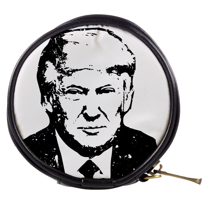 Trump Retro Face Pattern MAGA Black and white US Patriot Mini Makeup Bag