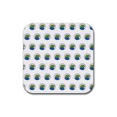 Apu Apustaja With Banana Phone Wall Eyed Pepe The Frog Pattern Kekistan Rubber Coaster (square)  by snek