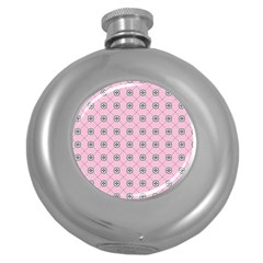 Kekistan Logo Pattern On Pink Background Round Hip Flask (5 Oz) by snek