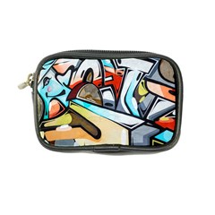 Blue Face King Graffiti Street Art Urban Blue And Orange Face Abstract Hiphop Coin Purse by genx