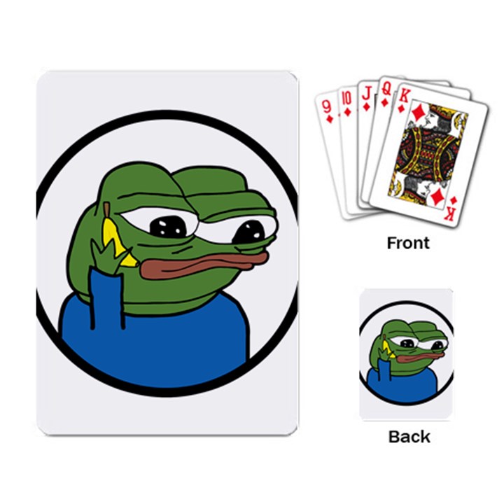 Apu Apustaja with banana phone Wall eyed Pepe the frog Kekistan Playing Cards Single Design