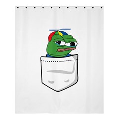 Apu Apustaja Crying Pepe The Frog Pocket Tee Kekistan Shower Curtain 60  X 72  (medium)  by snek