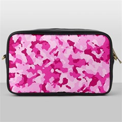 Standard Pink Camouflage Army Military Girl Funny Pattern Toiletries Bag (one Side) by snek