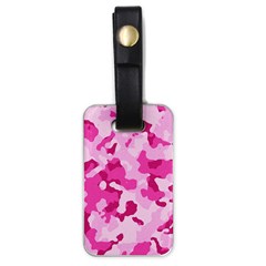 Standard Pink Camouflage Army Military Girl Luggage Tags (one Side)  by snek