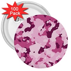 Standard Violet Pink Camouflage Army Military Girl 3  Buttons (100 Pack)  by snek