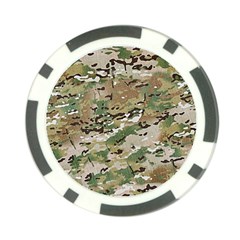 Wood Camouflage Military Army Green Khaki Pattern Poker Chip Card Guard by snek