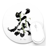 Tea Calligraphy Round Mousepads Front