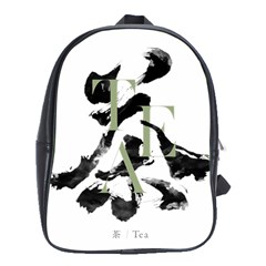 Tea Calligraphy School Bag (xl) by EMWdesign