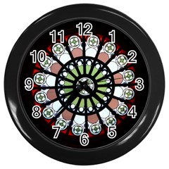 Color Light Glass Wall Clock (black) by Pakrebo