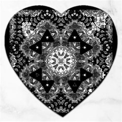 Mandala Calming Coloring Page Jigsaw Puzzle (heart) by Pakrebo