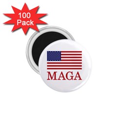 Maga Make America Great Again With Usa Flag 1 75  Magnets (100 Pack)  by snek