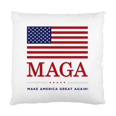 Maga Make America Great Again With Usa Flag Standard Cushion Case (two Sides) by snek