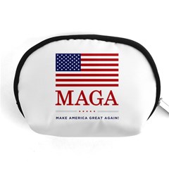 Maga Make America Great Again With Usa Flag Accessory Pouch (medium) by snek