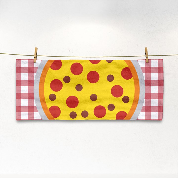 Pizza Table Pepperoni Sausage Hand Towel